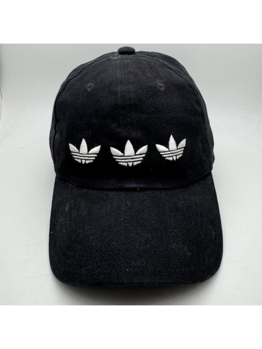 Adidas Originals Trefoil Baseball Cap Hat Black White OSFM Adjustable Strap